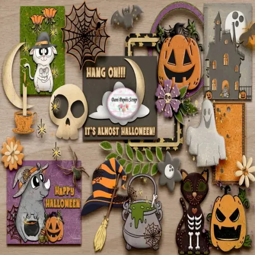 Kit Digital Halloween 18 Papéis