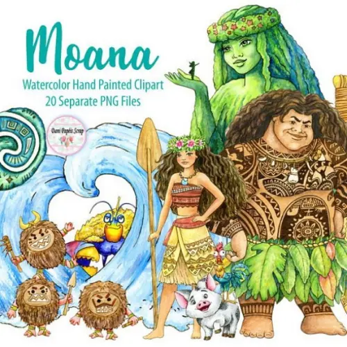 Kit Digital Moana Lápis de Cor Aquarela
