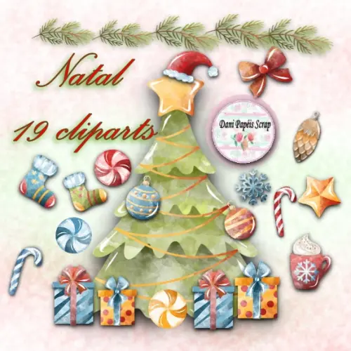 Kit Digital Natal Cliparts