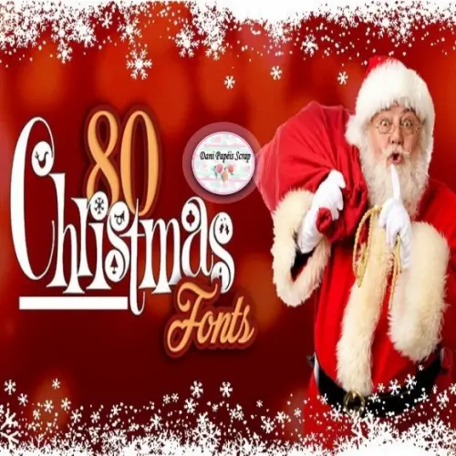 Kit Digital Pacote de fonts Cursivas Natal