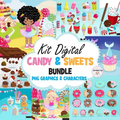 Kit Digital Pacotão Candyland-bundle