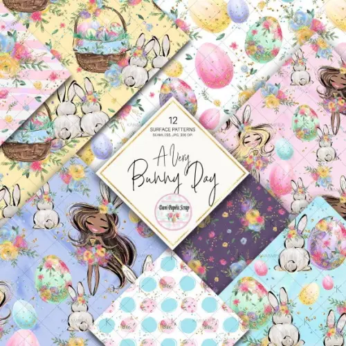 Kit Digital Papel a Very Bunny Day