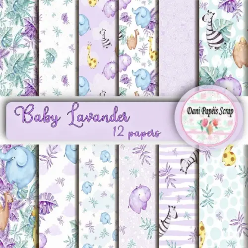 Kit Digital Papel Baby Lavander