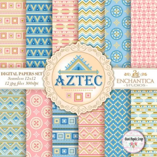 Kit Digital Papel Aztec