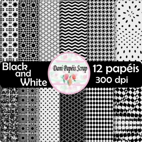 Kit Digital Papel Branco e Preto