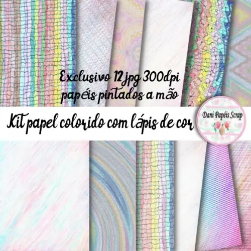 Kit Digital Papel Cores-exclusivo
