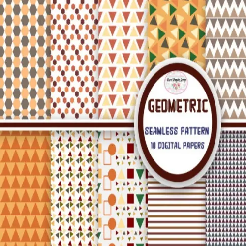 Kit Digital Papel Geometric