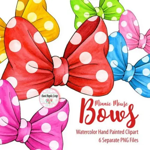 Kit Digital Papel Minni e Mouse Cliparts