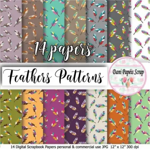 Kit Digital Papel Penas