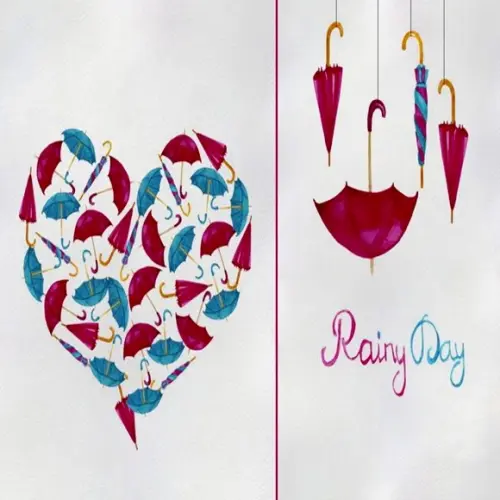 Kit Digital Papel Scrapbook Rainy Day Elementos/Cliparts