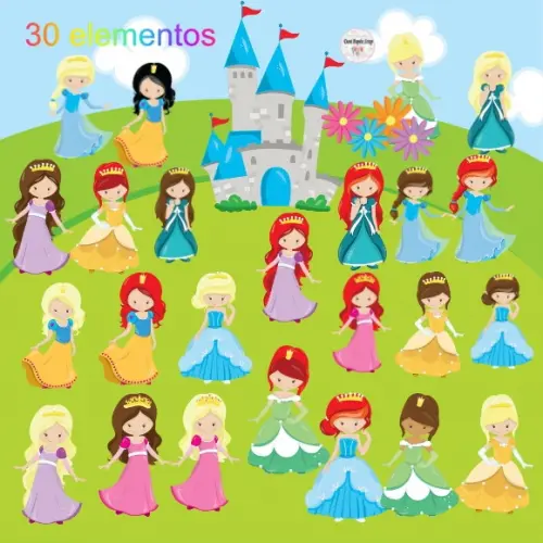 Kit digital princesa cute
