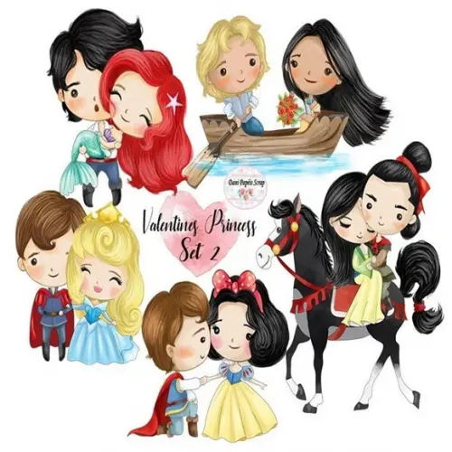 Kit Digital Princesas e Namorados
