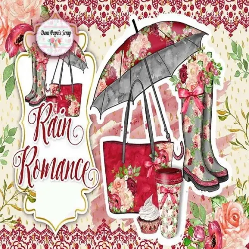 Kit Digital Scrapbook Romantic Rain