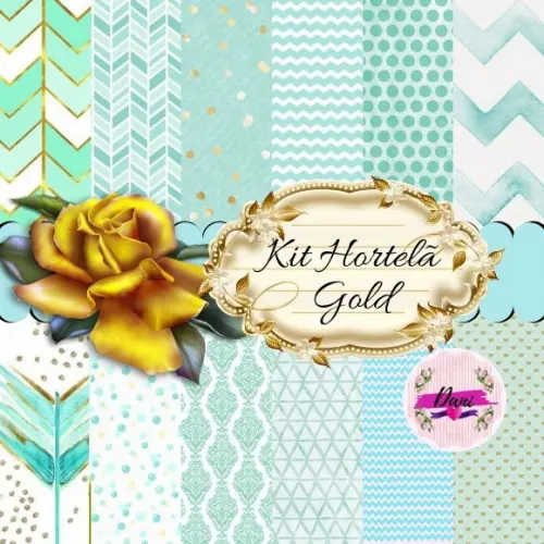 Kit Digital scrapbook Hortelã