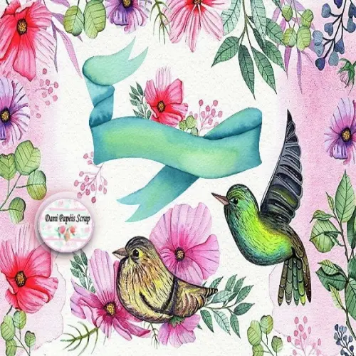Kit Digital scrapbook Pássaros
