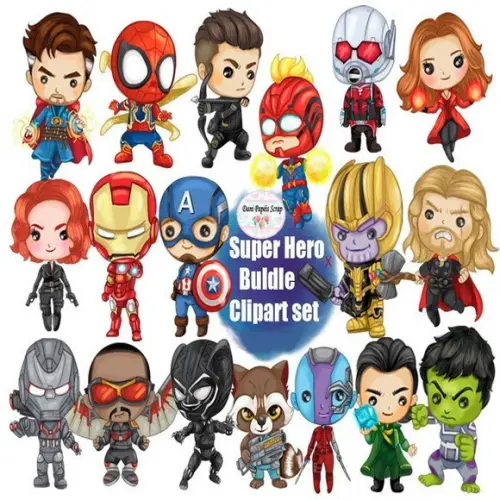 Kit Digital Super Herois Cute