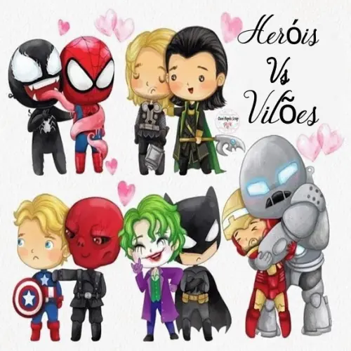 Kit Digital Superhero VS Villain Clipart