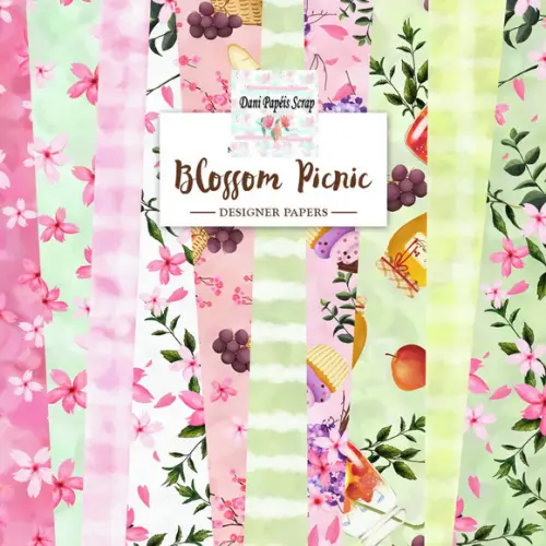 kit papel digital - Picnic das flores