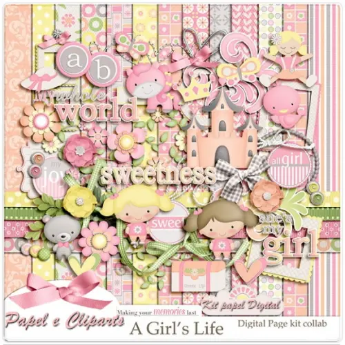 Kit Papel Digital A Girls Life