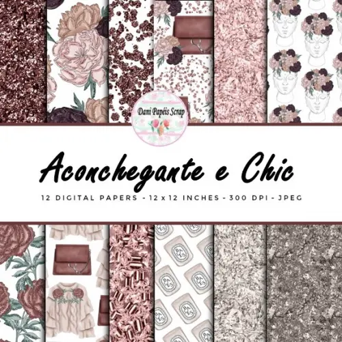 Kit Papel Digital Aconchegante e Chic