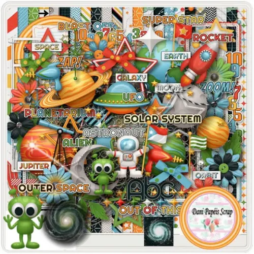 Kit Papel Digital Astronauta