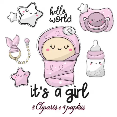 Kit Papel Digital BabyGirl