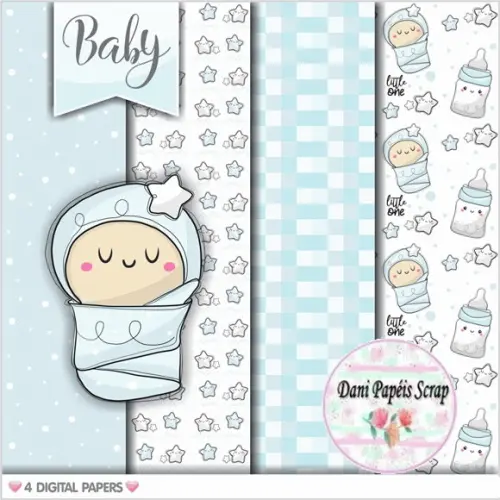 Kit Papel Digital BabyBoy