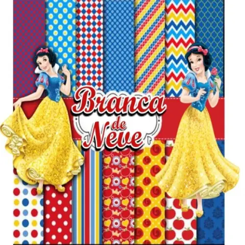 Kit Papel Digital Branca de Neve