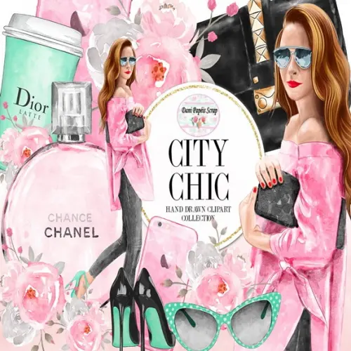 Kit Papel Digital Cidade Chique