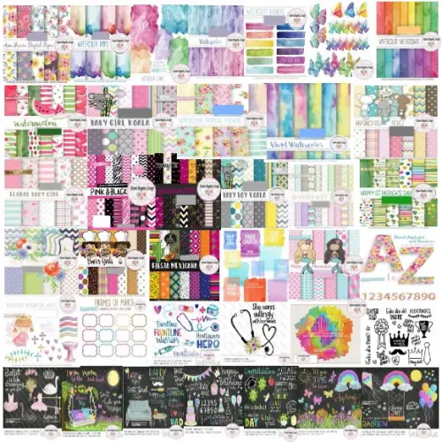 Kit Papel Digital Coleção 42 Combo