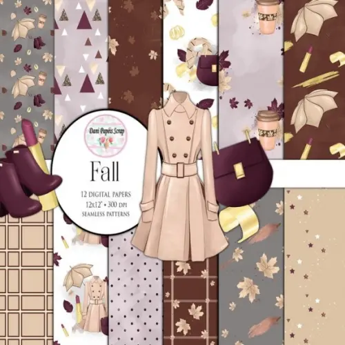 Kit Papel Digital Fall Clipart