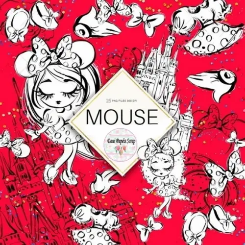 KIT PAPEL DIGITAL GIRL MOUSE