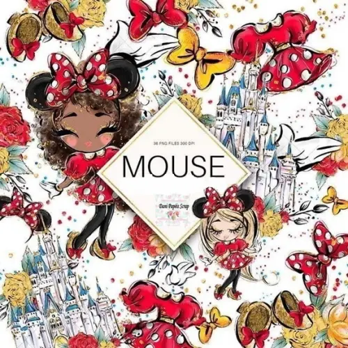 KIT PAPEL DIGITAL GIRL MOUSE
