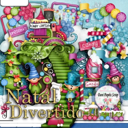 KIT PAPEL DIGITAL NATAL DIVERTIDO