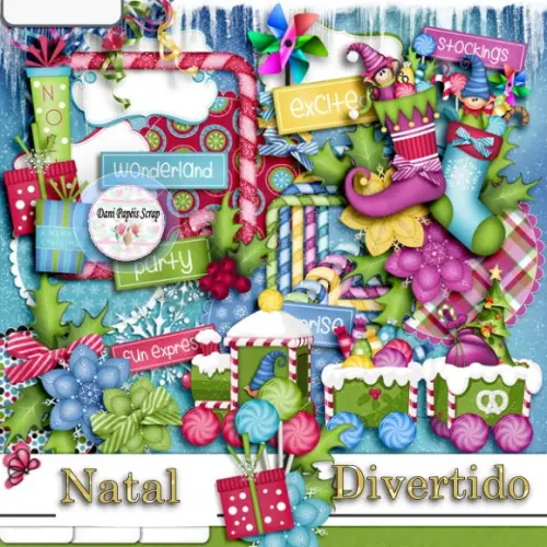 KIT PAPEL DIGITAL NATAL DIVERTIDO