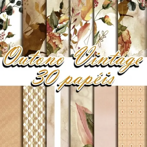 Kit Papel Digital Outono Vintage