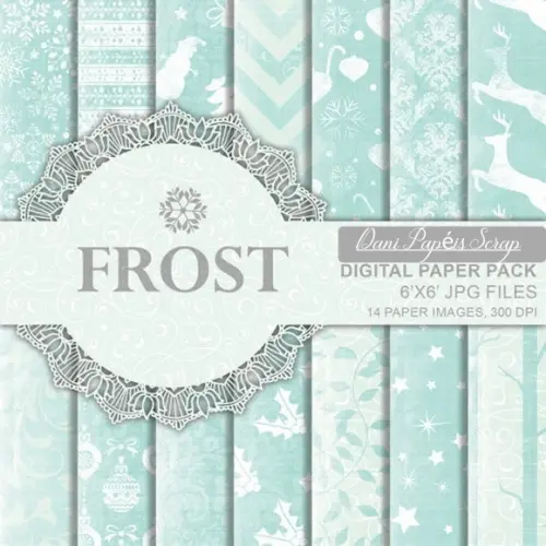 KIT PAPEL DIGITAL SCRAP FROST FROU