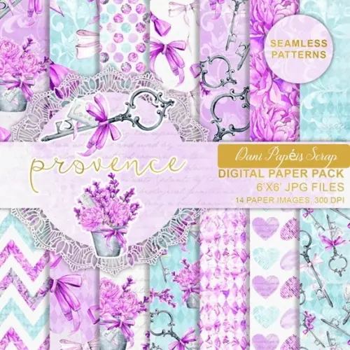 KIT PAPEL DIGITAL SCRAP PROVENCE