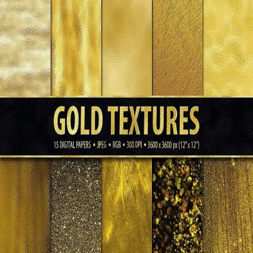 Kit Papel Digital Scrapbook Gold