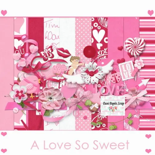 kit papel digital um amor tão doce