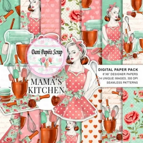 Papel Digital Mama Cozinha