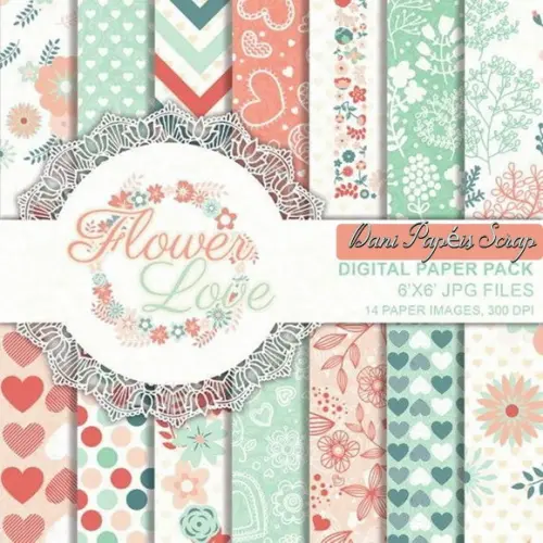PAPEL DIGITAL SCRAP FLORES FROU