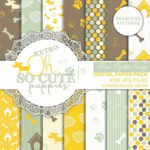 PAPEL DIGITAL SCRAP RETRÔ SÓ CUTE