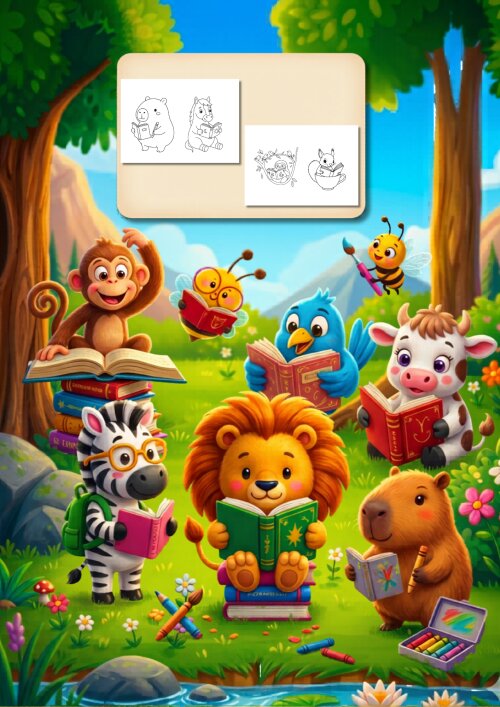 Livro de colorir Vamos Colorir PDF e PNG