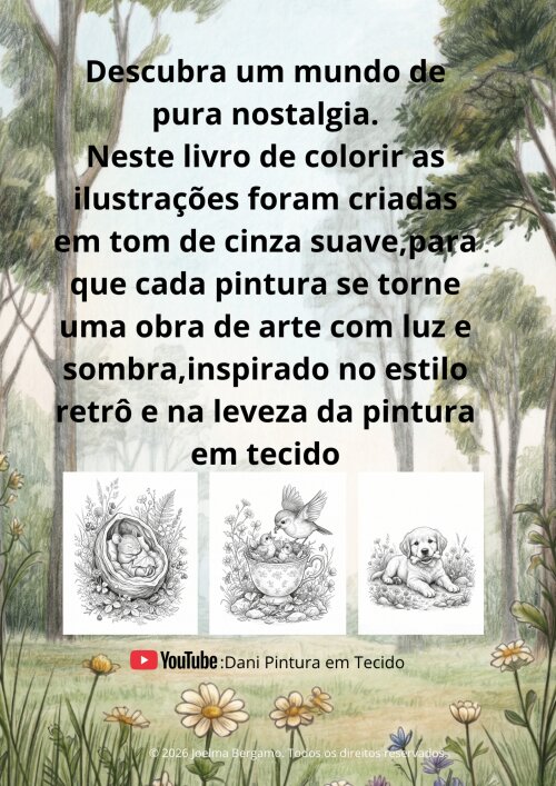 Livro de colorir Doçuras em Tons de Cinza