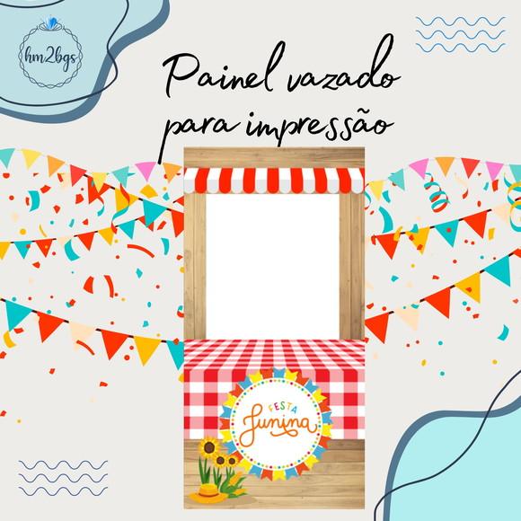 Arte Digital para Painel Vazado - Tema: Festa Junina