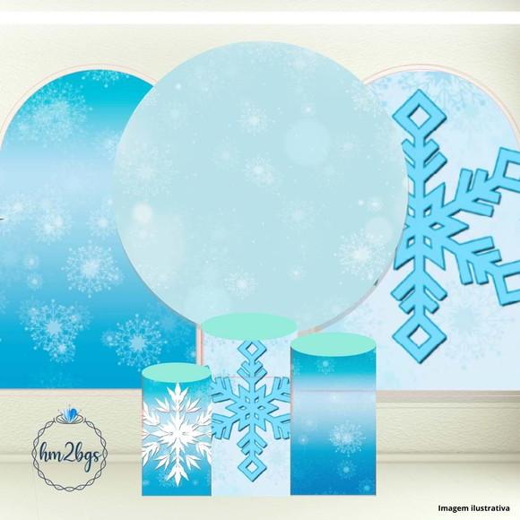 Kit Cilindros e Painel - Arte Digital Neve e Gelo