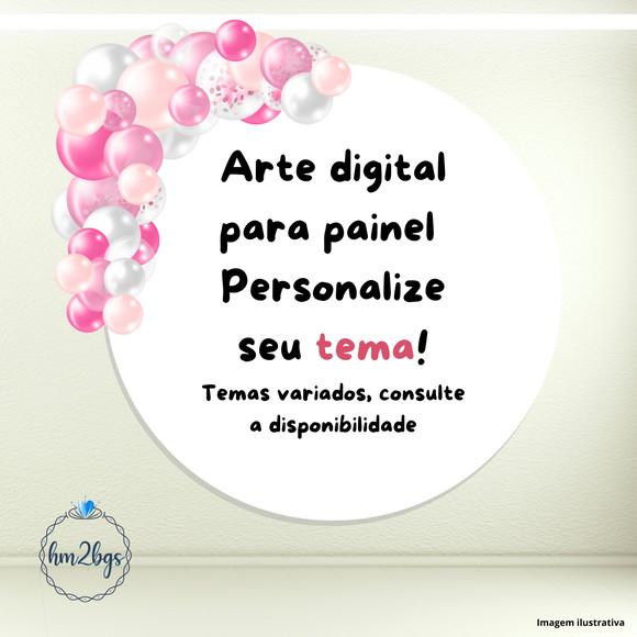 Arte Digital Painel Redondo Personalizado - Temas Diversos