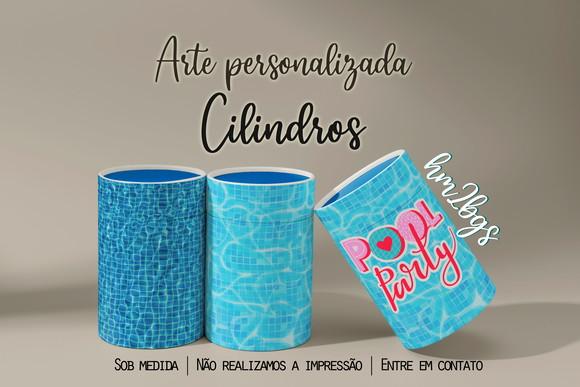 Arte Digital para Capa de Cilindros - Pool Party - Piscina