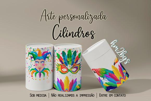 Arte Digital para Capa de Cilindros - Carnaval